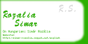 rozalia simar business card